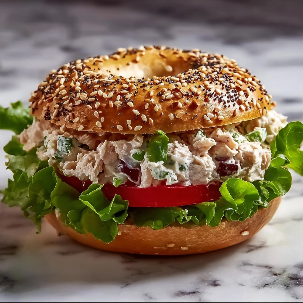Tuna Salad Bagel Sandwich Recipe - Recipe Image