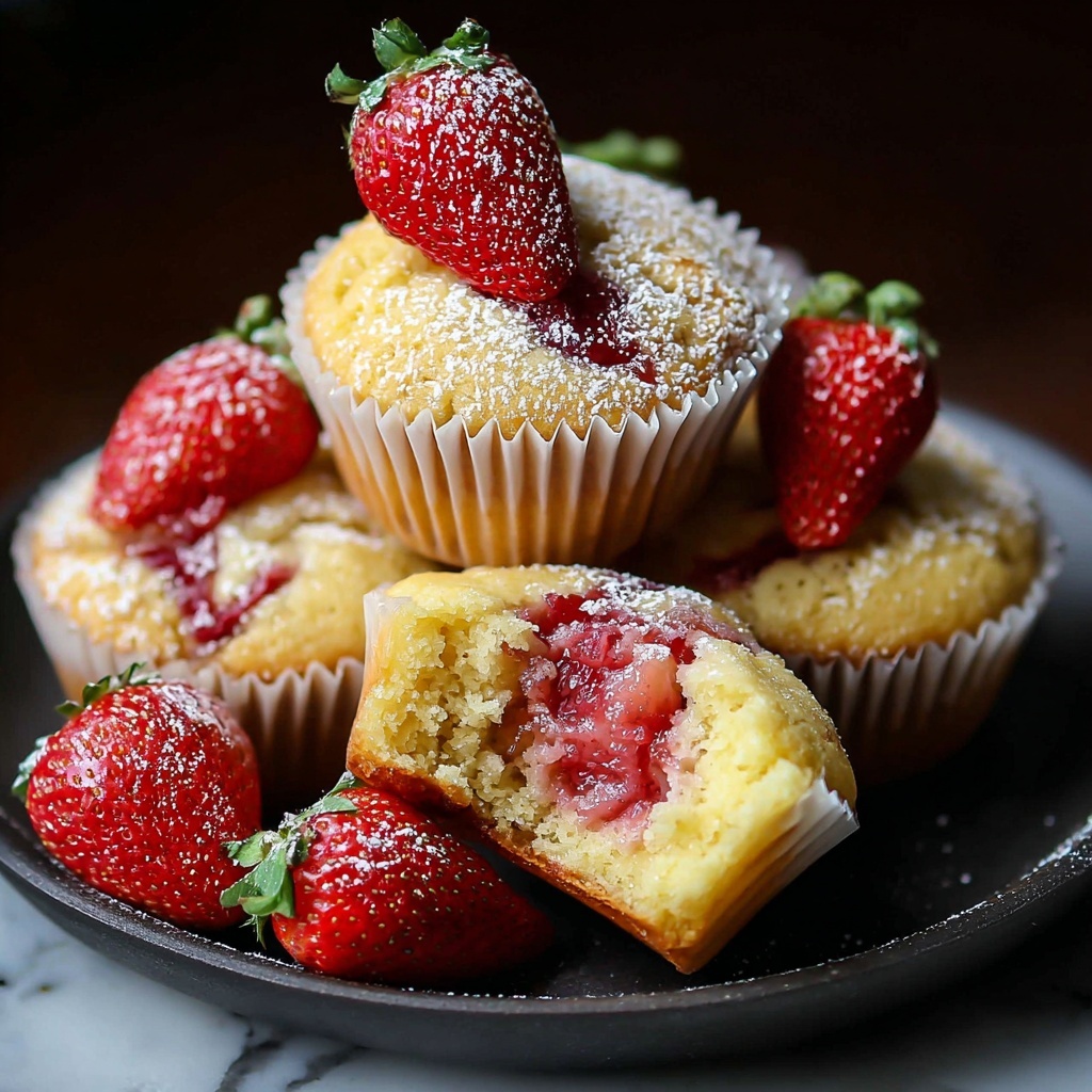 Fresh Strawberry Muffins: The Ultimate Breakfast Treat Recipe - Recipe Image