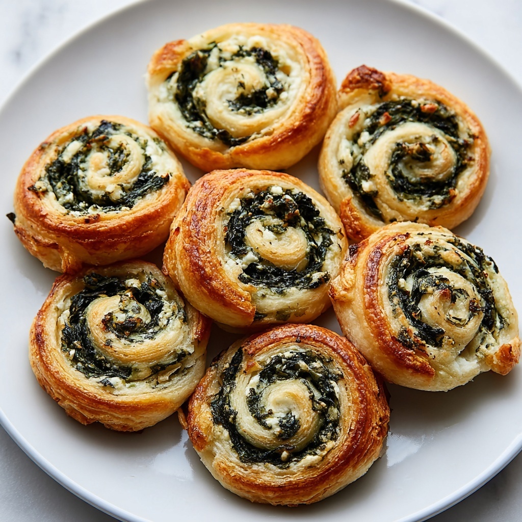 Cheesy Spinach Pinwheels Recipe - Recipe Image