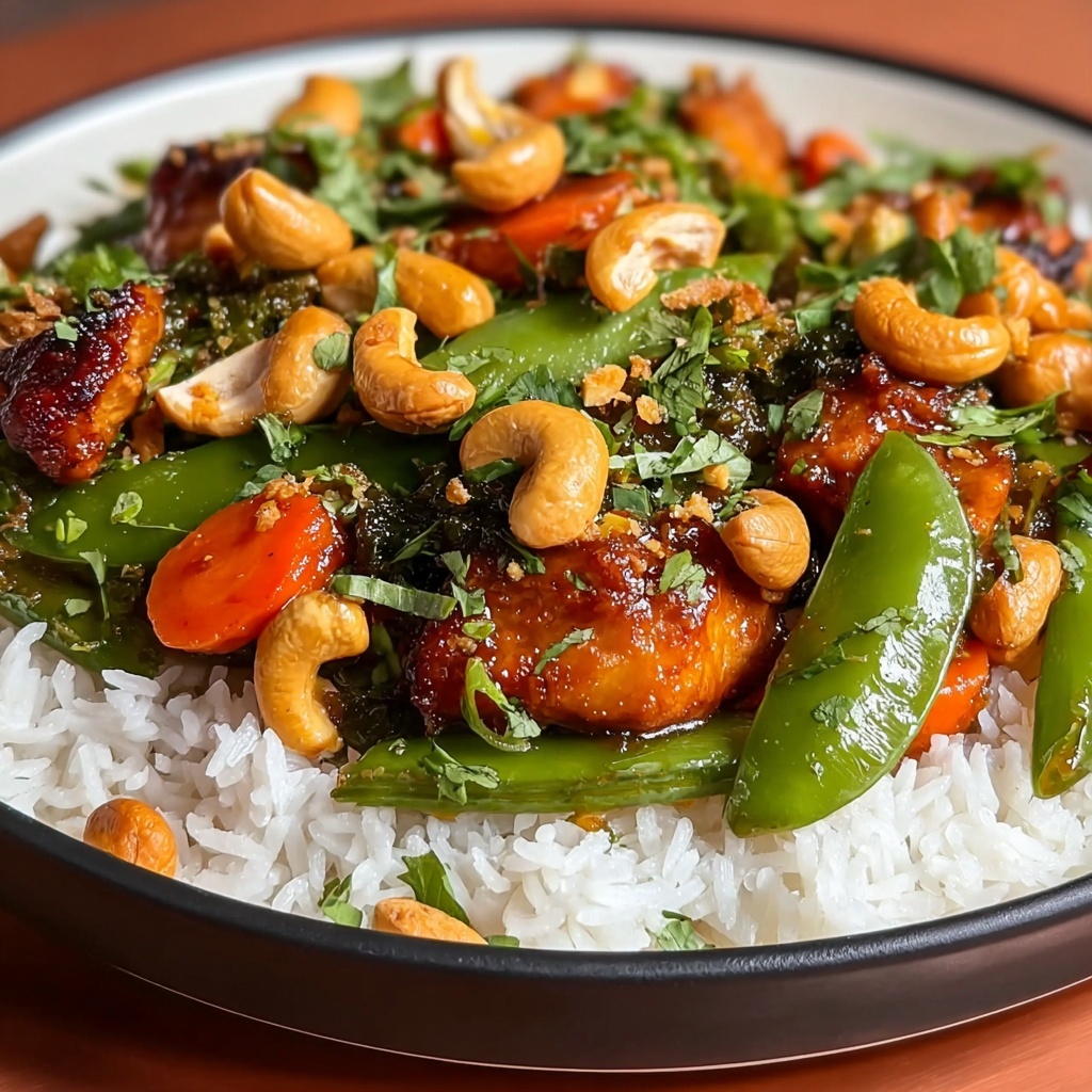 Cashew Chicken with Veggies and Savory Sauce Recipe - Recipe Image