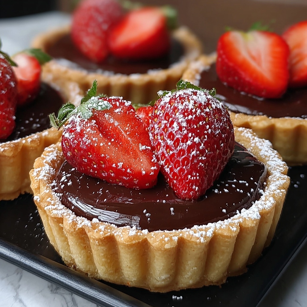 Chocolate Strawberry Tarts Recipe - Recipe Image