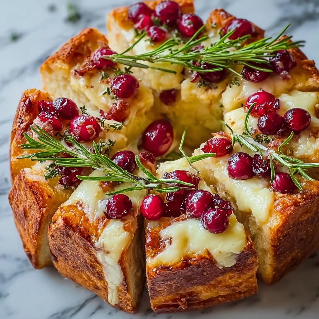 Pull-Apart Sourdough Brie and Cranberry Bread Recipe - Recipe Image