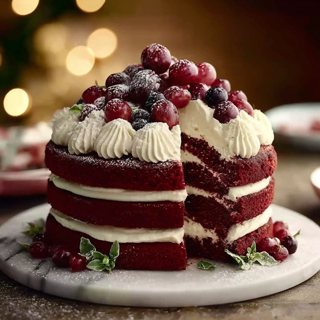 Red Velvet Tree Cake Recipe - Recipe Image