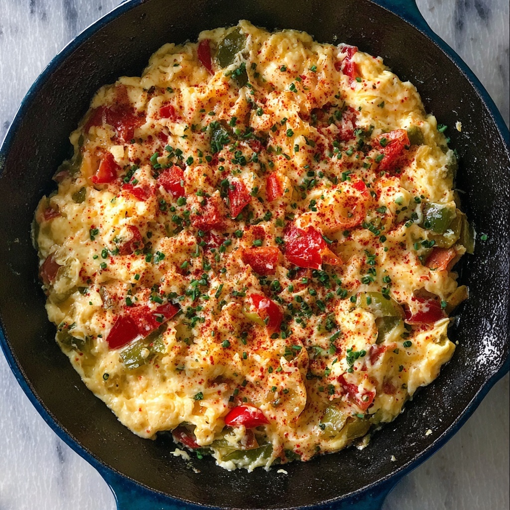 Menemen: Turkish Scrambled Eggs with Tomatoes and Peppers Recipe - Recipe Image