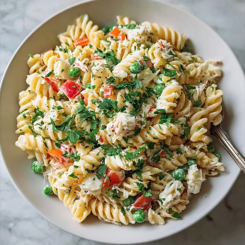 Crab Pasta Salad Recipe - Recipe Image