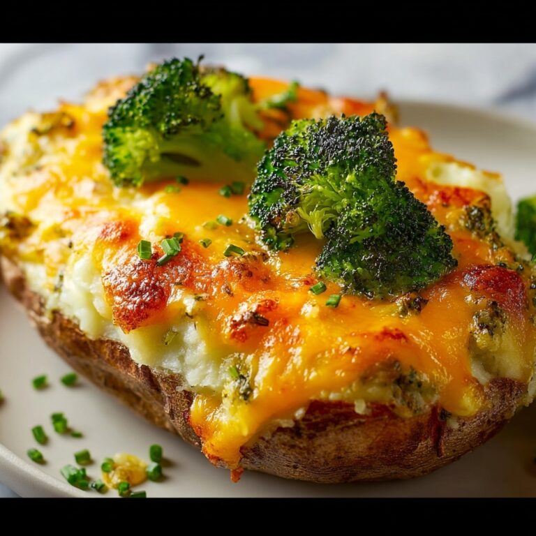 Cheesy Broccoli Twice-Baked Potatoes Recipe