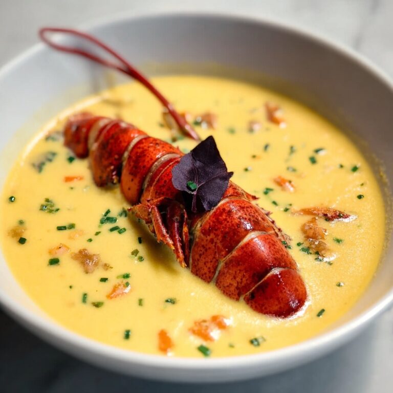 Exquisite Lobster Bisque with Saffron Infusion Recipe