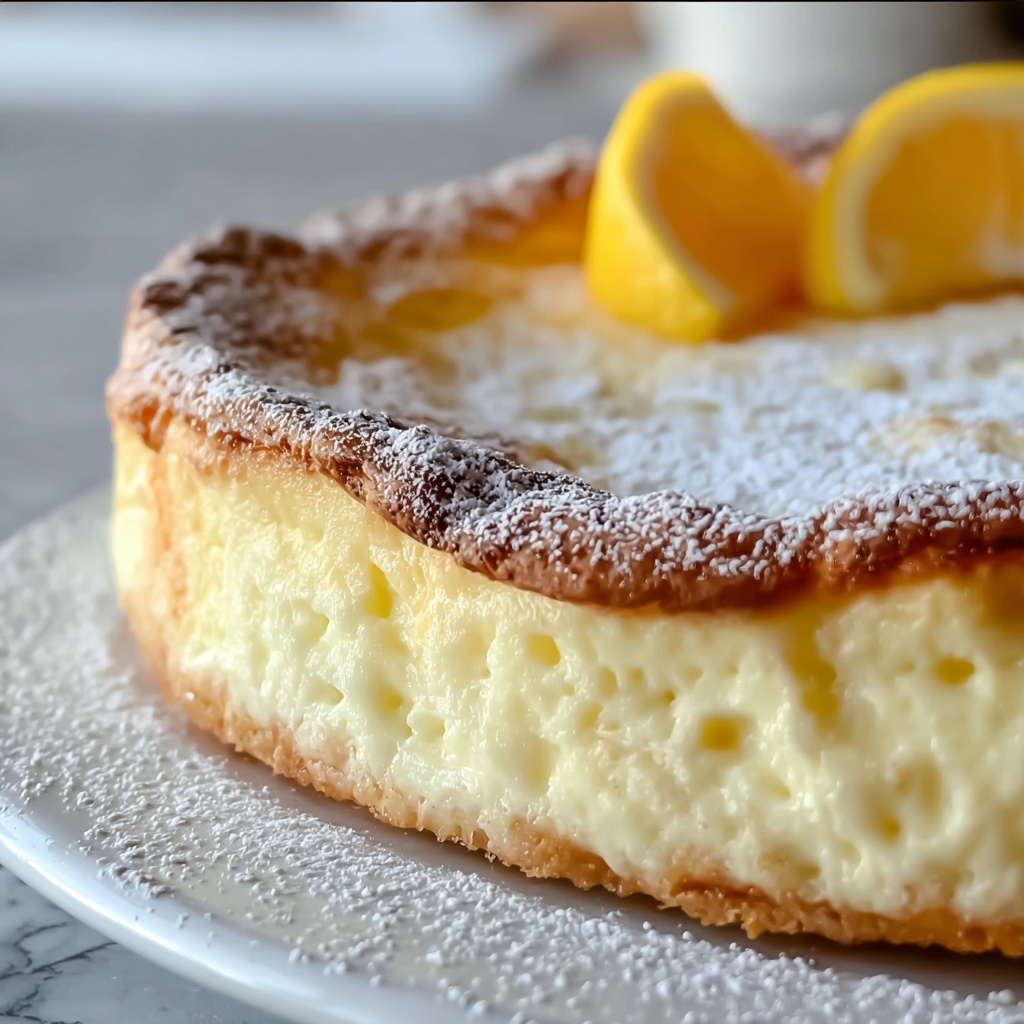 Ricotta Pie with Lemon, Chocolate Chips, and Nut Topping Recipe - Recipe Image