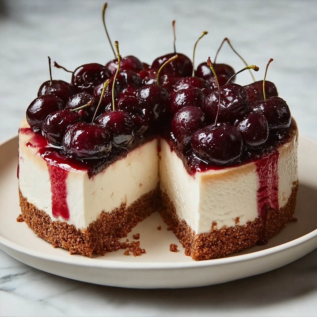 Spiked Cherry Cheesecake Recipe - Recipe Image