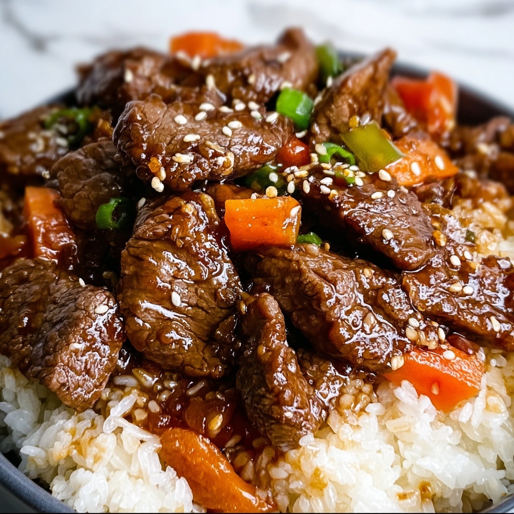 High Protein Beijing Beef Rice Bowls Recipe - Recipe Image