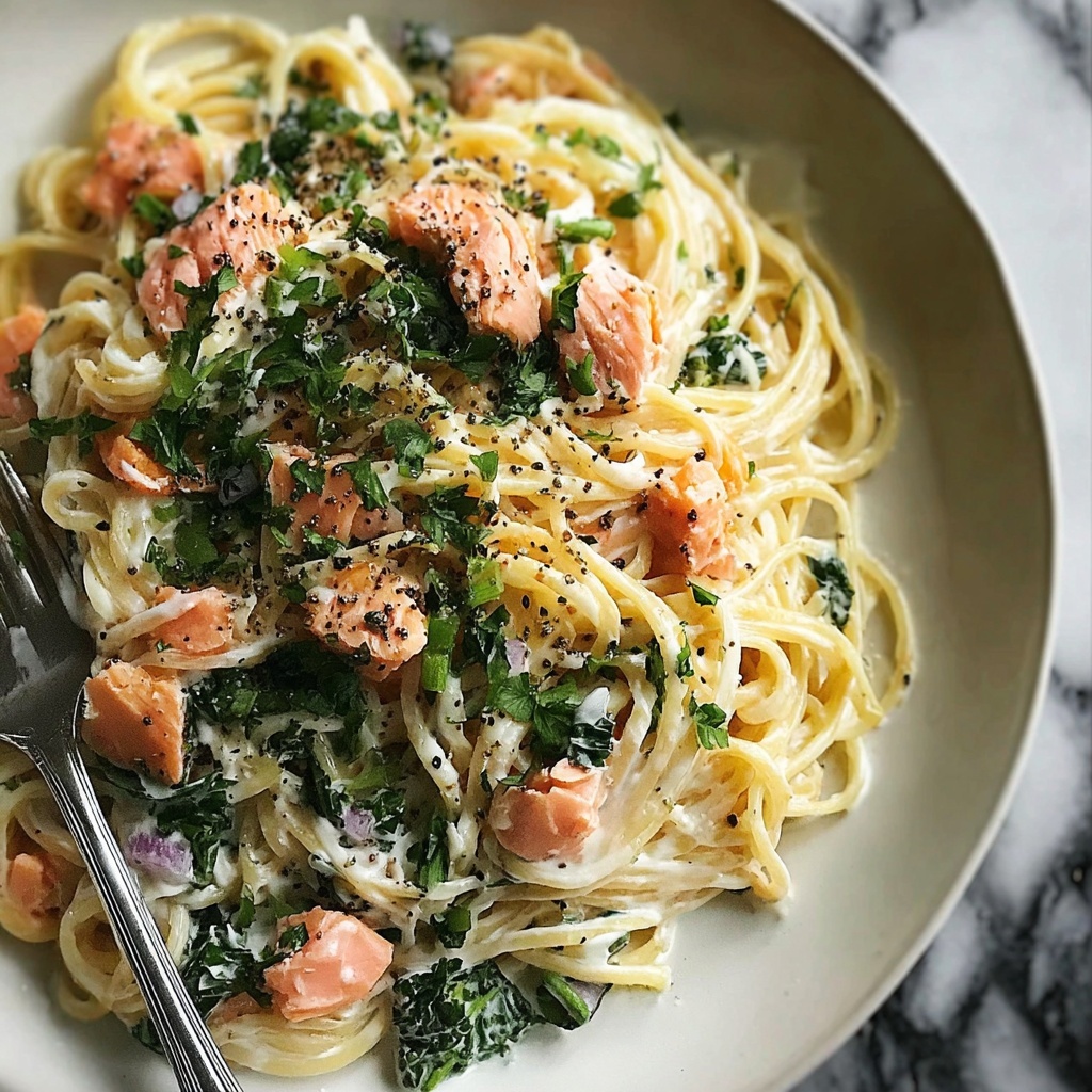 Smoked Salmon Carbonara Recipe - Recipe Image