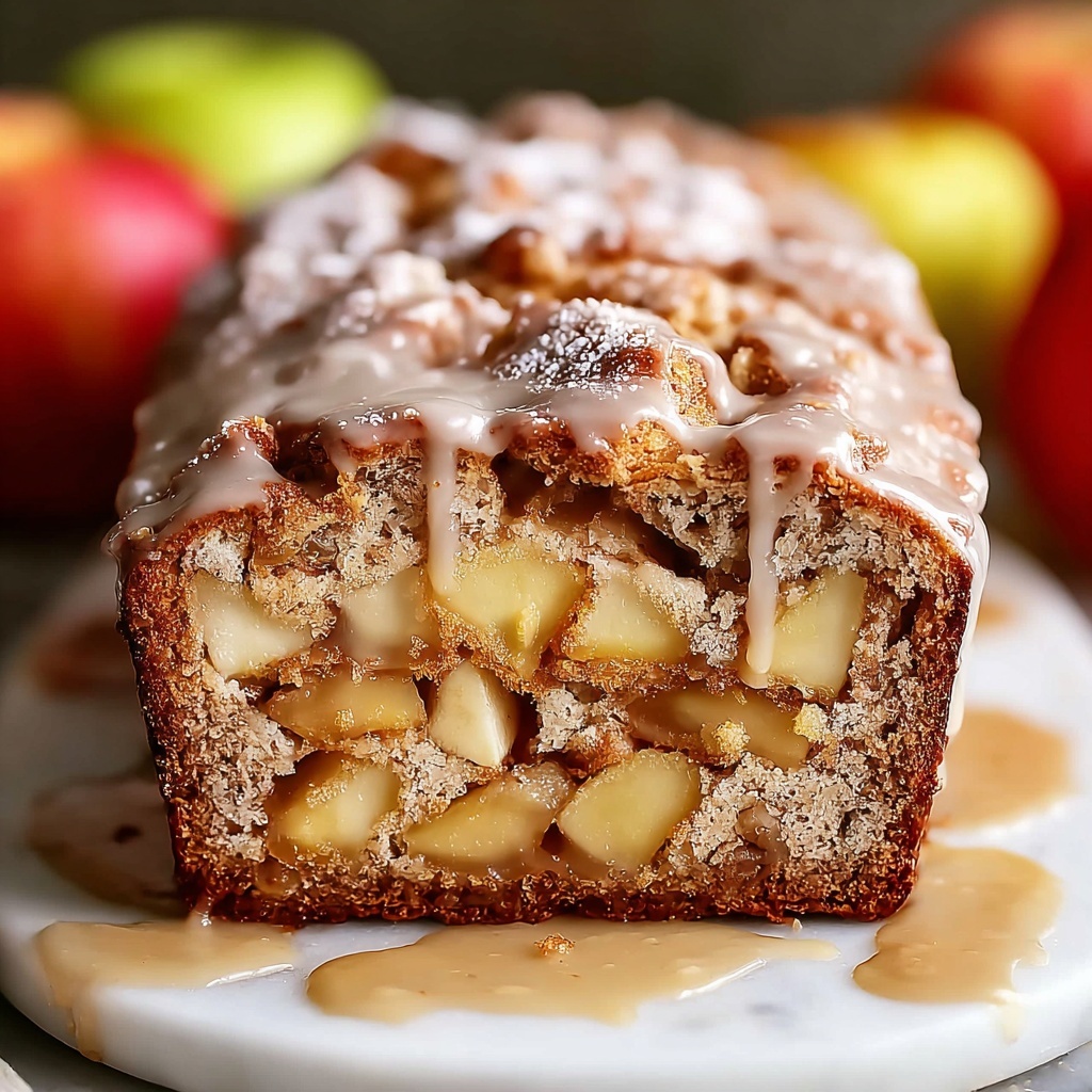 Apple Fritter Bread with Cinnamon and Sweet Glaze Recipe - Recipe Image