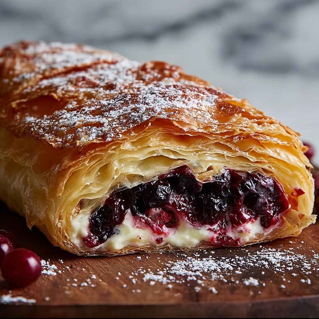 Creamy Cherry Strudel Recipe - Recipe Image
