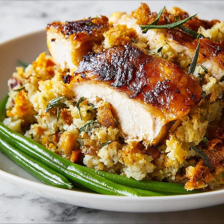 Crock Pot Chicken and Stuffing with Green Beans Recipe