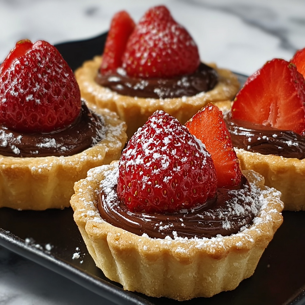 Chocolate Strawberry Tarts Recipe - Recipe Image