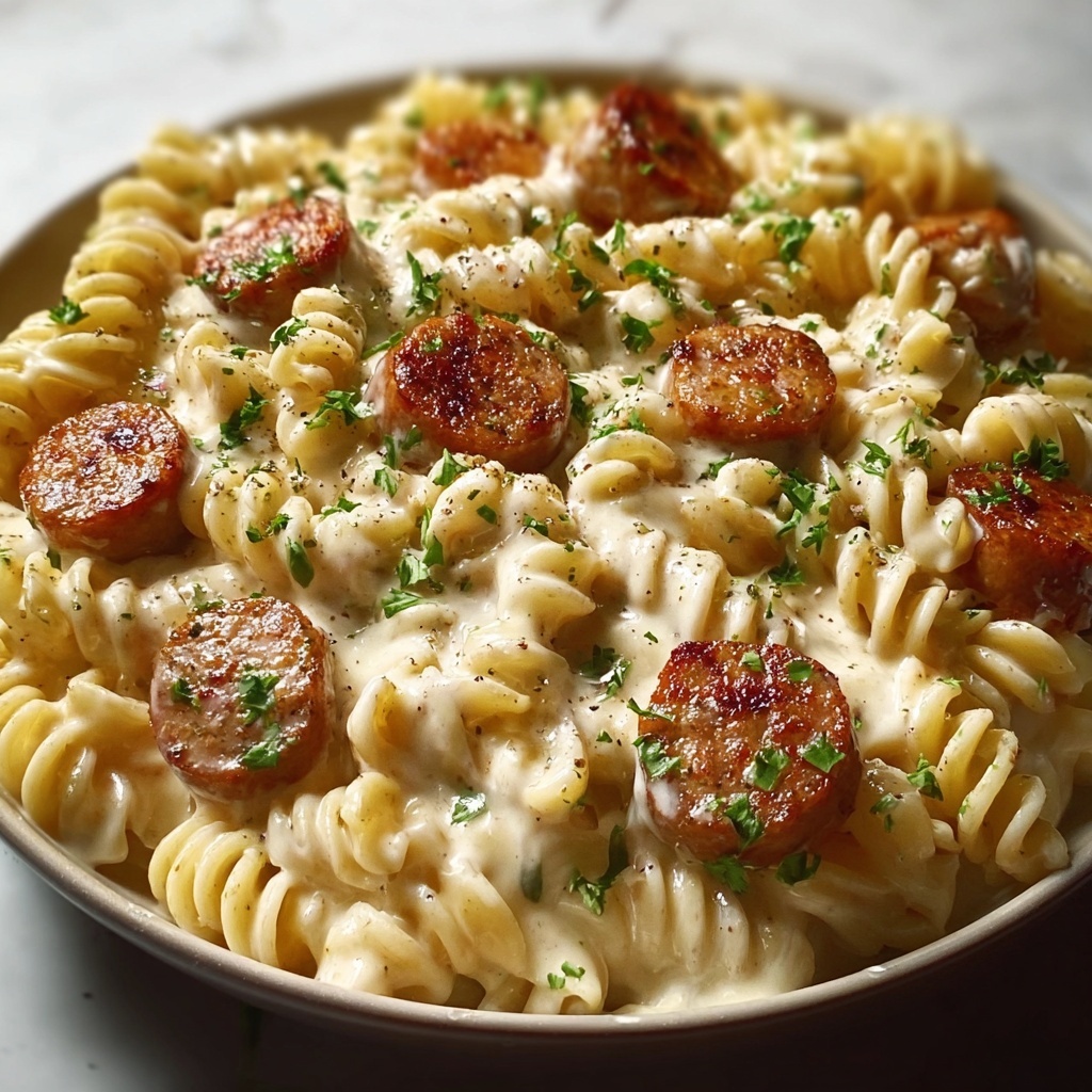 Ultimate Creamy Pepper Jack Chicken & Sausage Pasta Recipe - Recipe Image