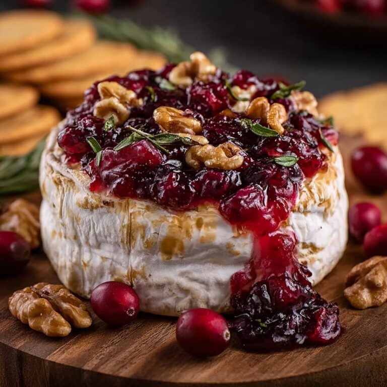 Baked Brie with Cranberry Sauce Recipe