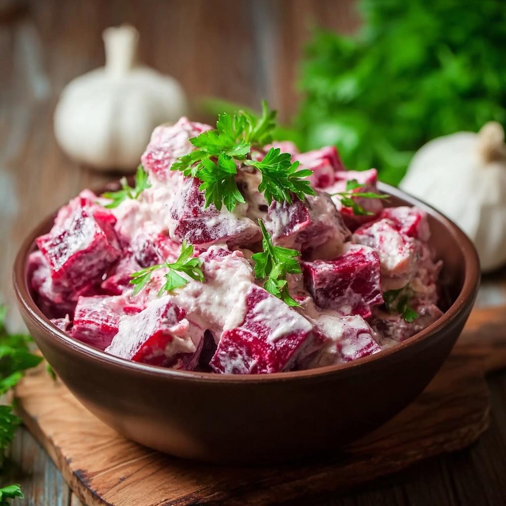 Creamy Beetroot Salad Recipe - Recipe Image