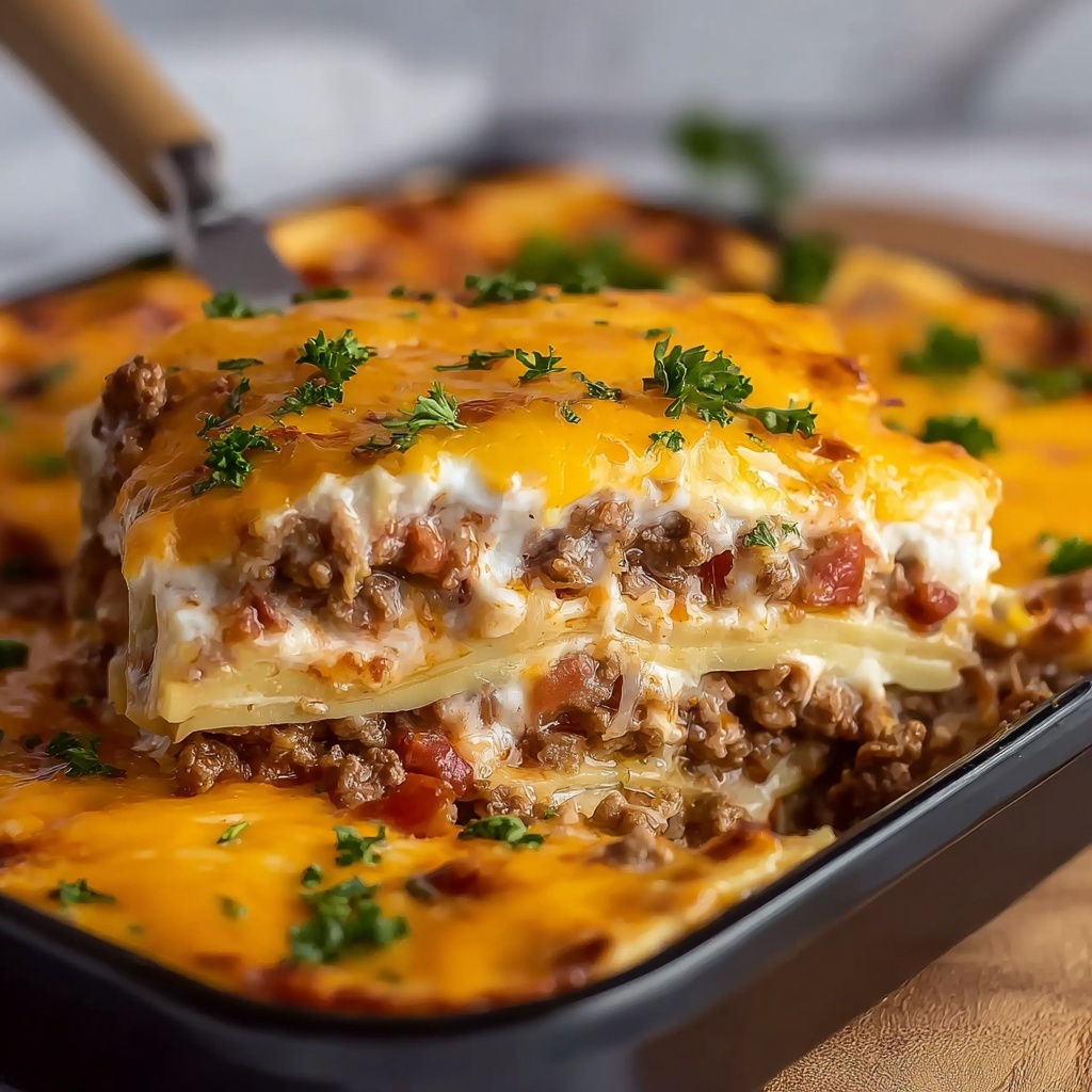 Cheesy Loaded Meatloaf Casserole Recipe - Recipe Image