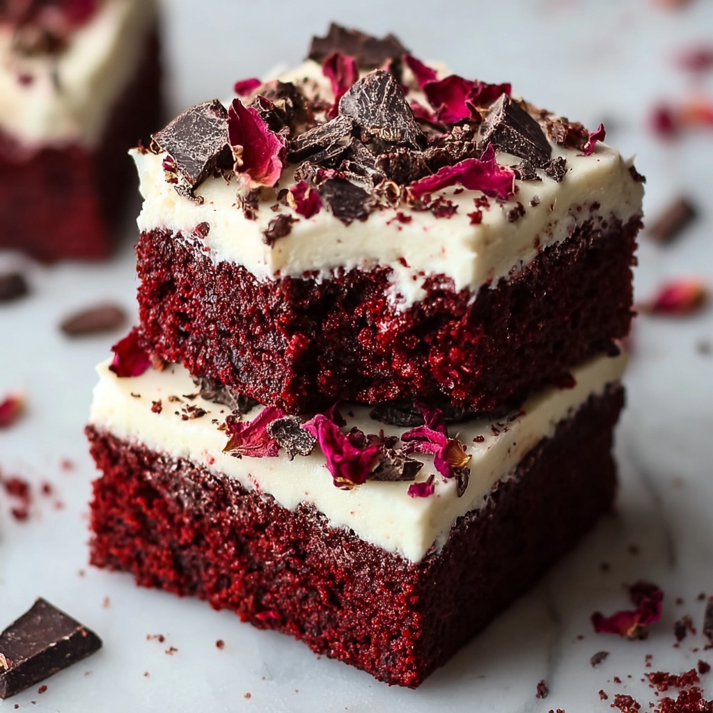 The Best Fudgy Red Velvet Brownies Recipe - Recipe Image