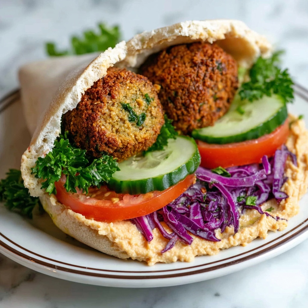 Falafel Wrap with Hummus, Fresh Veggies, and Tahini Sauce Recipe - Recipe Image