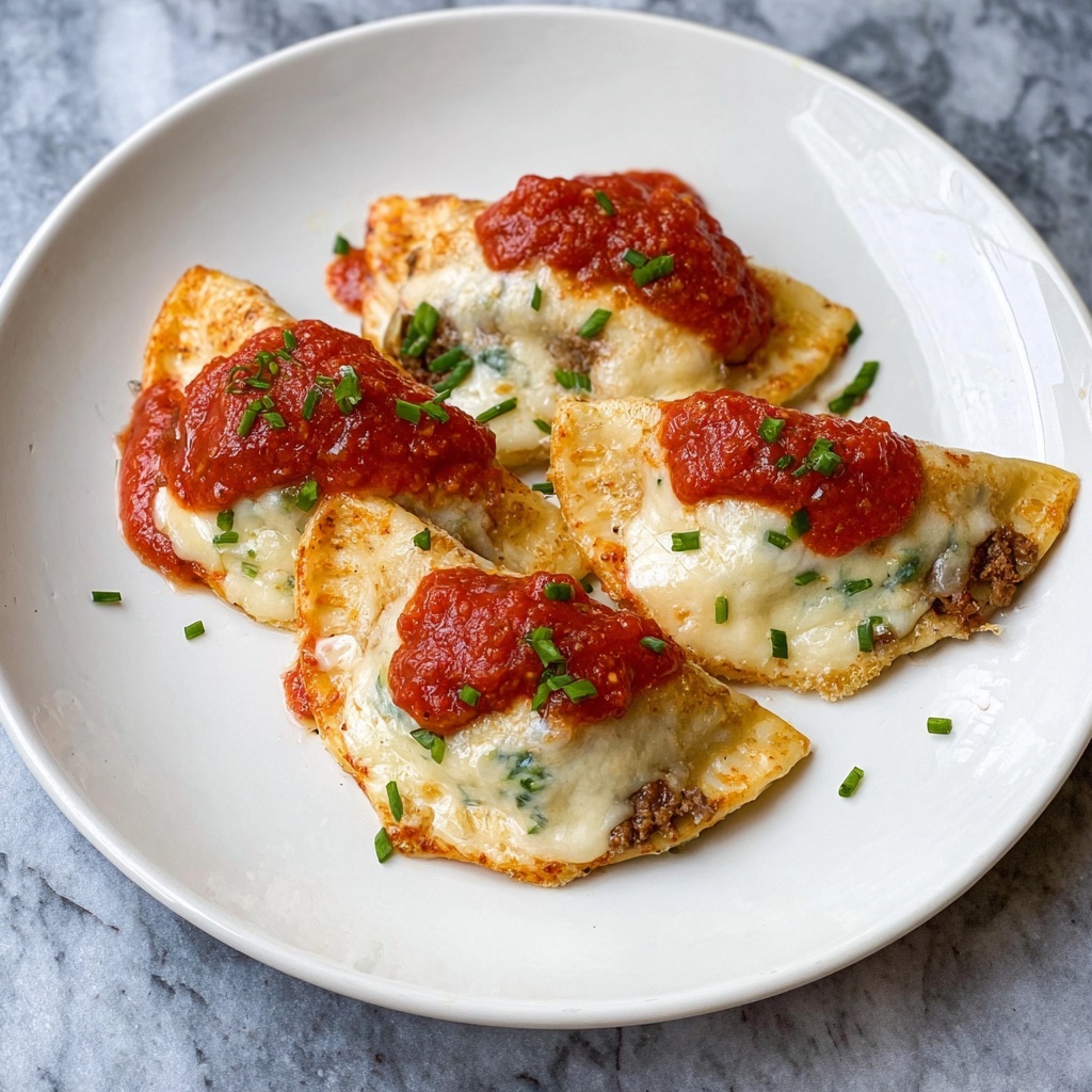 Keto Sausage and Spinach Ravioli with Melted Mozzarella Recipe - Recipe Image