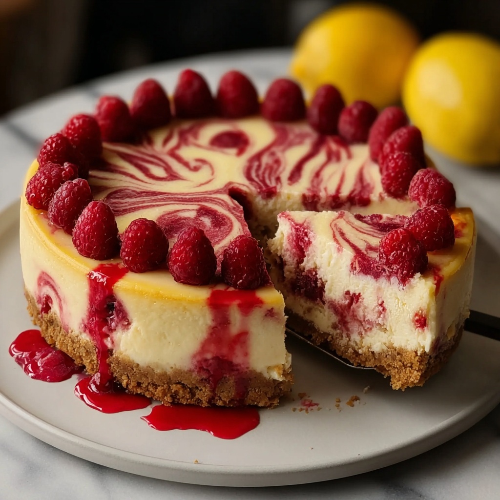 Lemon Raspberry Cheesecake Recipe - Recipe Image