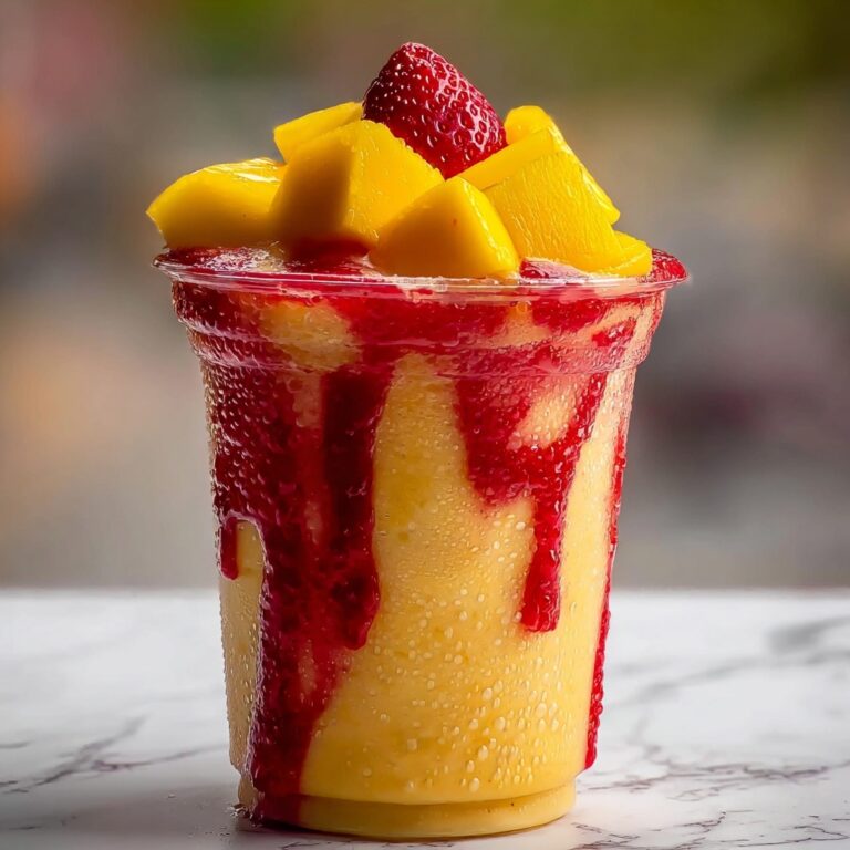 Mango Strawberry Sunrise Frappuccinos Recipe