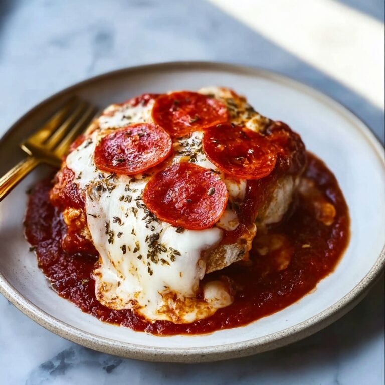 Pepperoni Pizza Stuffed Chicken Bake Recipe
