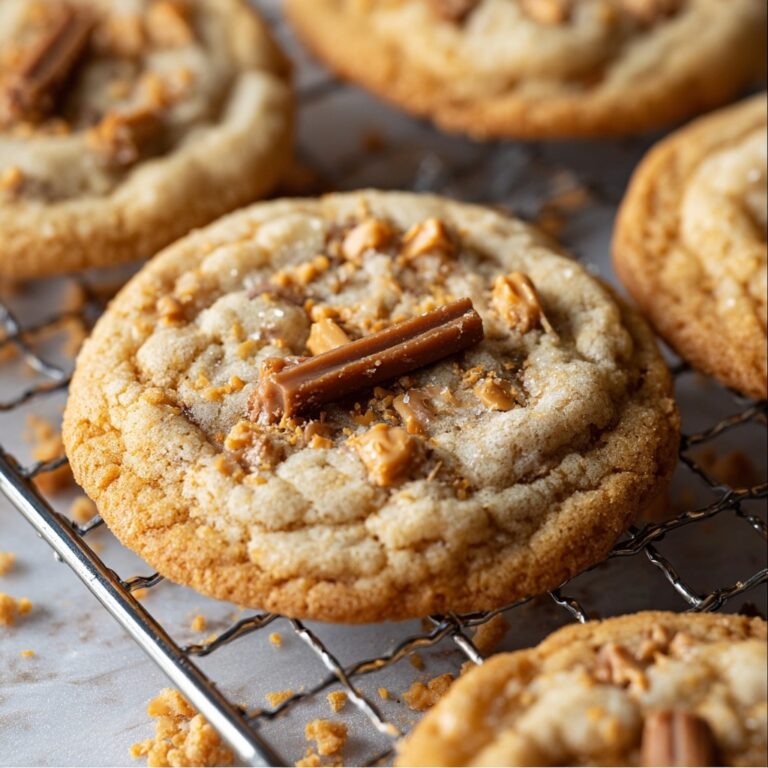 Thick and Chewy Peanut Butter Butterfinger Cookies Recipe