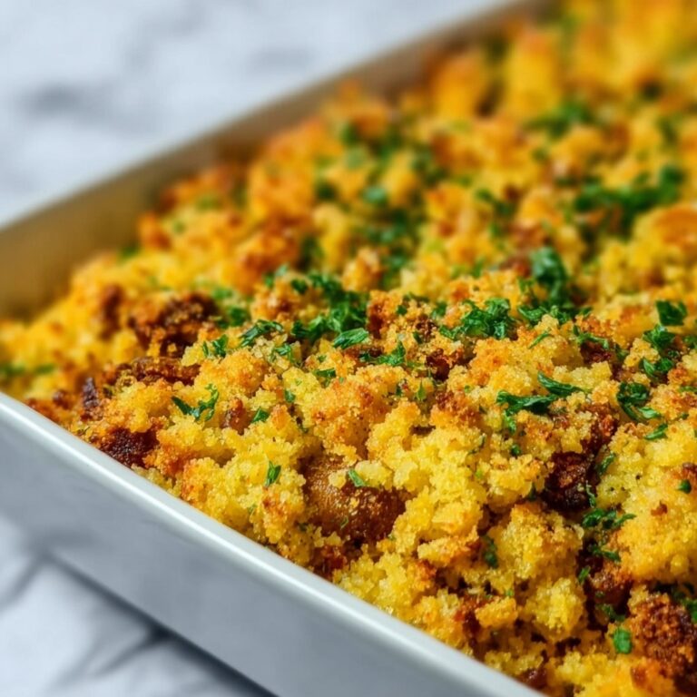Cornbread Stuffing with Sweet Potatoes, Pecans, and Marshmallows Recipe