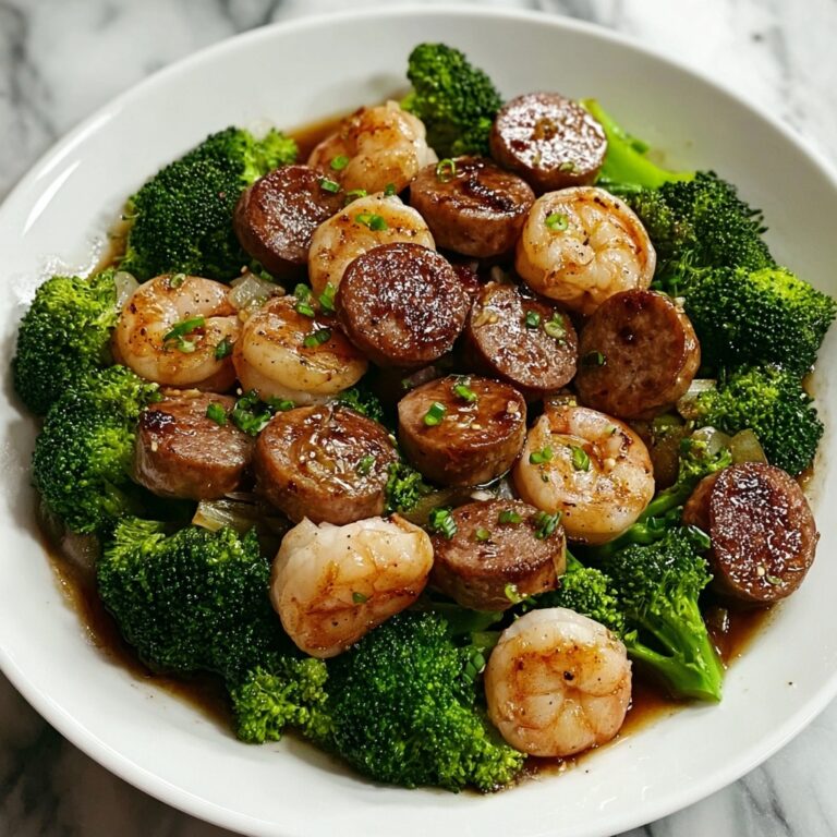 Honey Garlic Shrimp, Sausage & Broccoli Stir-Fry Recipe