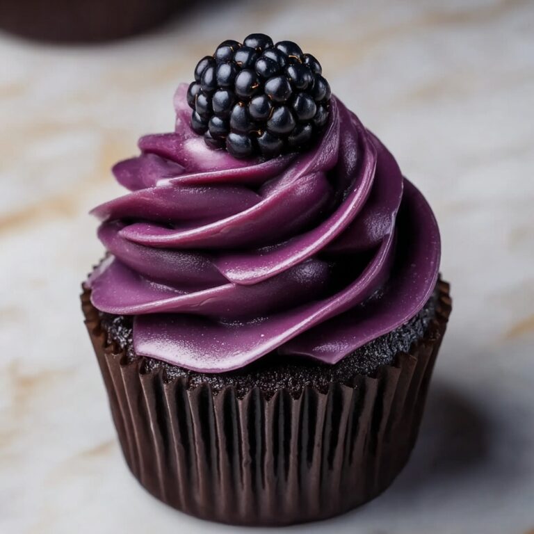 Dark Chocolate Blackberry Cupcakes Recipe