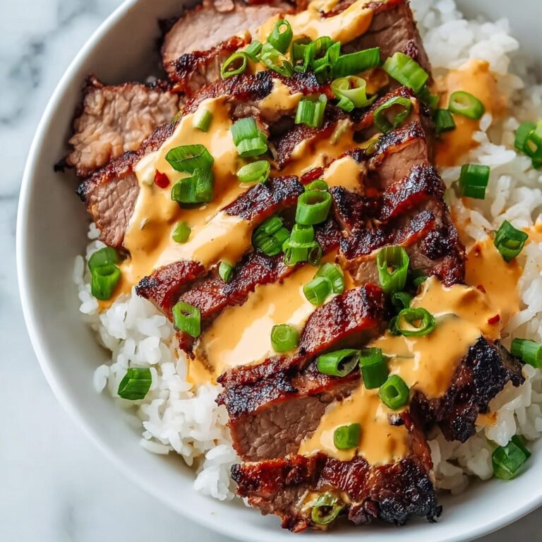 Korean BBQ Steak Rice Bowls with Spicy Cream Sauce Recipe