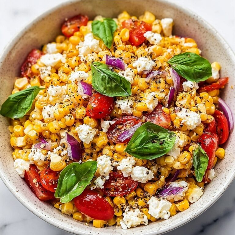 Grilled Corn Salad with Tomatoes, Feta, and Basil Recipe