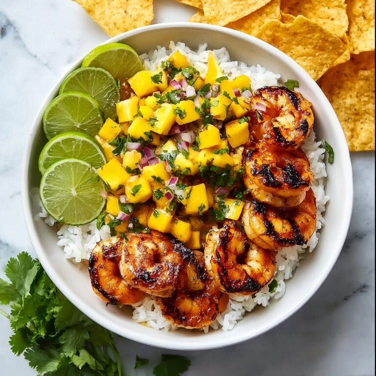 Chili Lime Shrimp Bowls with Mango-Avocado Salsa Recipe