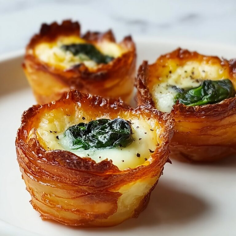 Spinach and Egg Soufflé in Crispy Potato Puff Cups Recipe