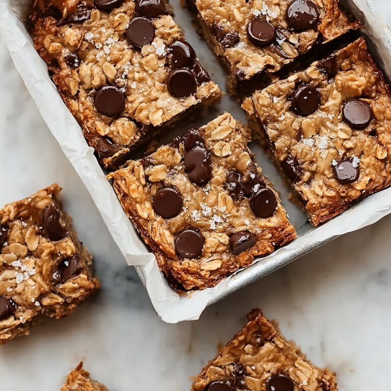Healthy Chocolate Chip Oatmeal Bars Recipe