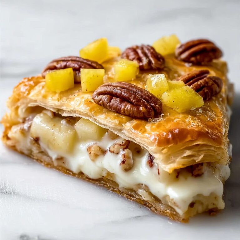 Baked Brie En Croute with Caramelized Apples, Pecans, and Honey Recipe