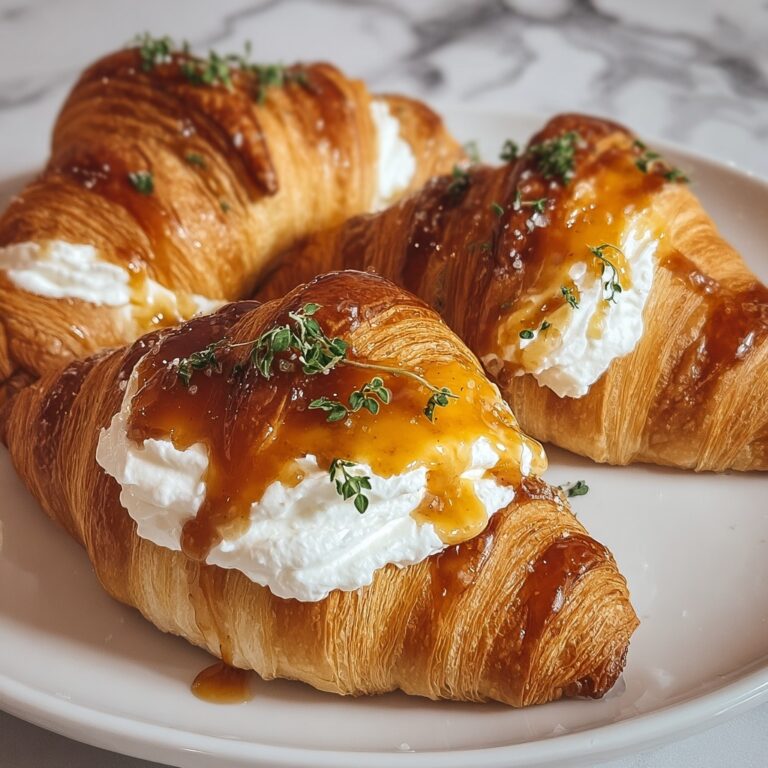 Whipped Ricotta with Burnt Honey Croissants Recipe