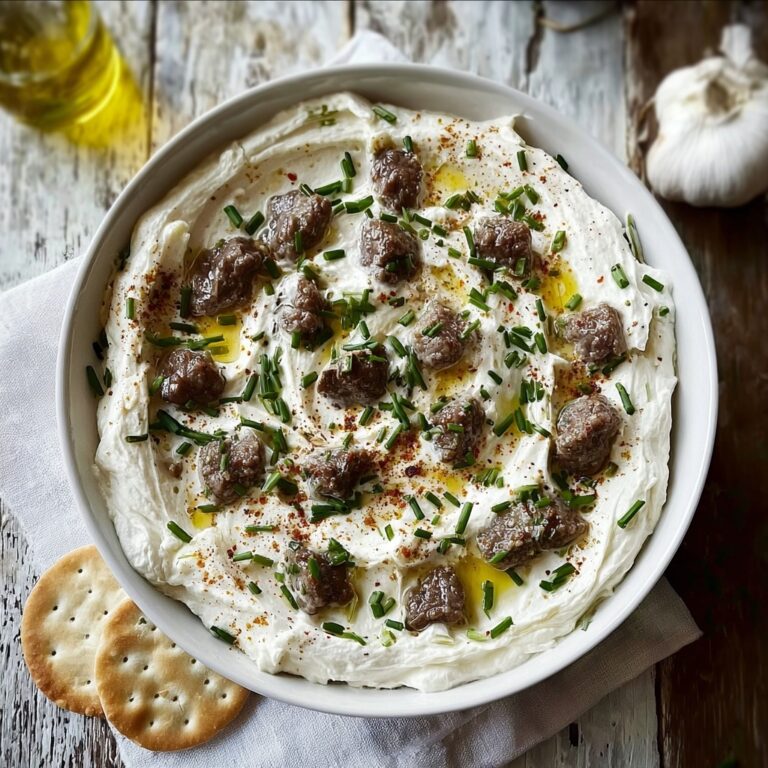 Roasted Garlic and Creamy Beef Dip with Hot Honey Recipe