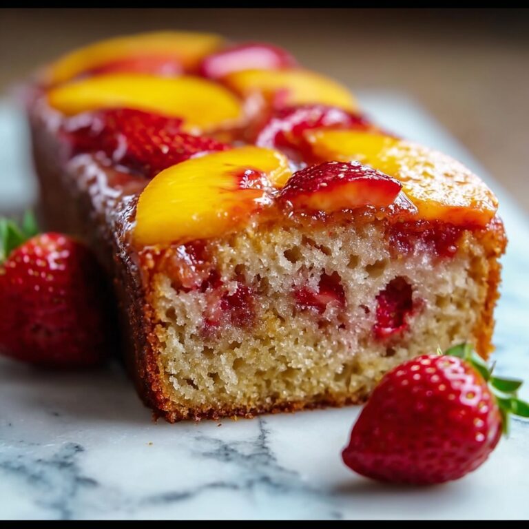 Refreshing Strawberry Peach Loaf Cake Recipe