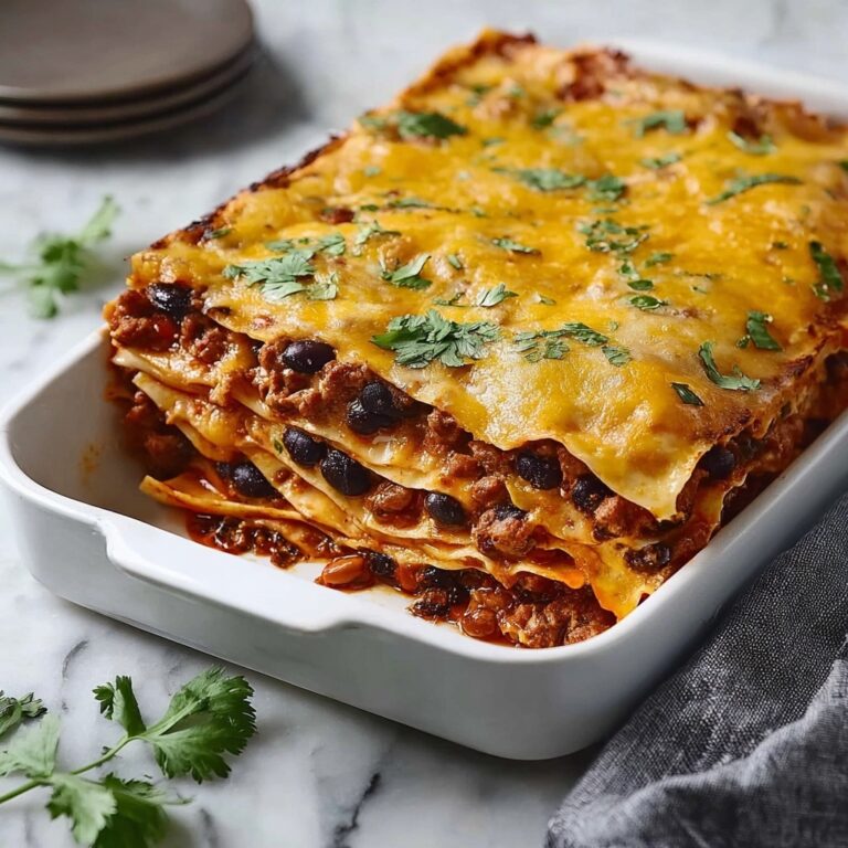 Beef Enchilada Casserole with Corn Tortillas Recipe