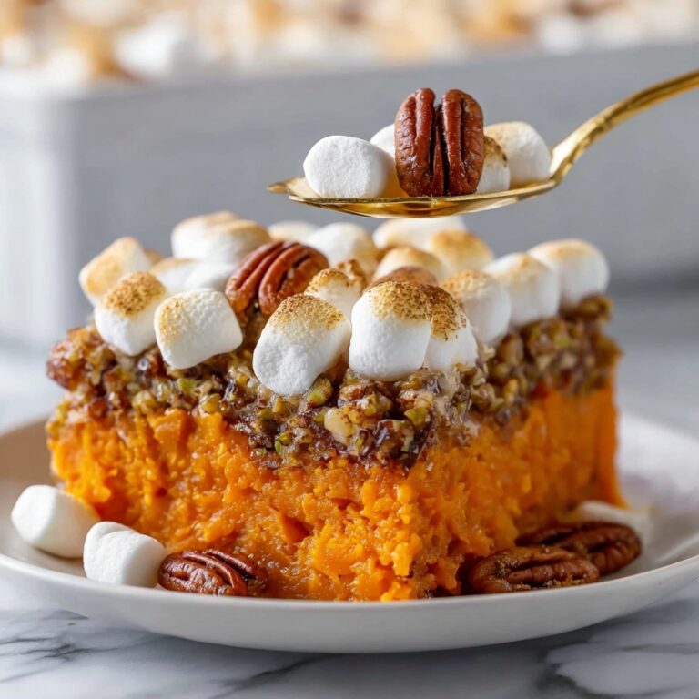 Sweet Potato Casserole with Pecans, Marshmallows, and Pumpkin Spice Recipe