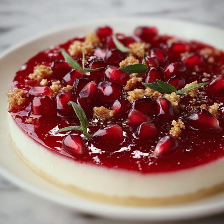 Greek Yogurt Cheesecake with Pomegranate Syrup Recipe