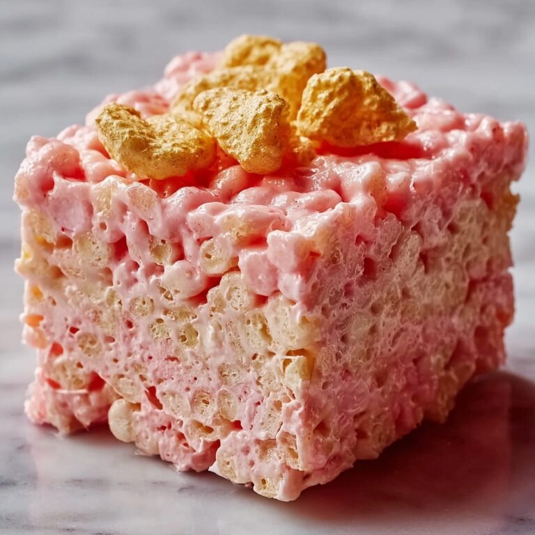 Strawberry Rice Krispies Treats with Pink and White Candy Melts Recipe