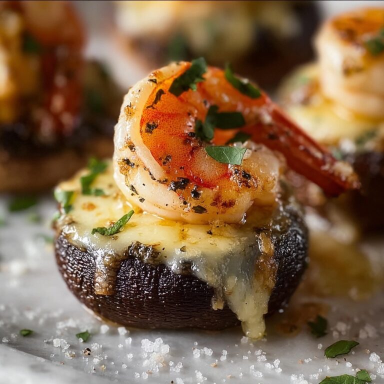 Cajun Shrimp-Stuffed Mushrooms with Cheesy Cheese Pull Recipe