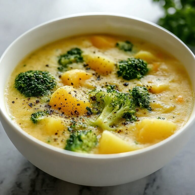 Crockpot Potato Broccoli Cheddar Soup Recipe