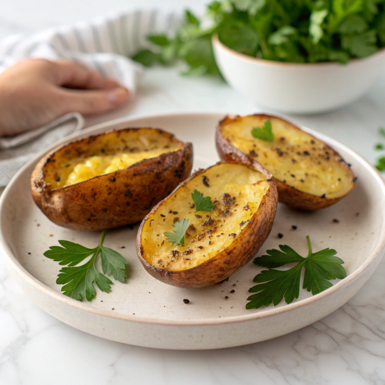 Baked Garlic Butter Potatoes Recipe
