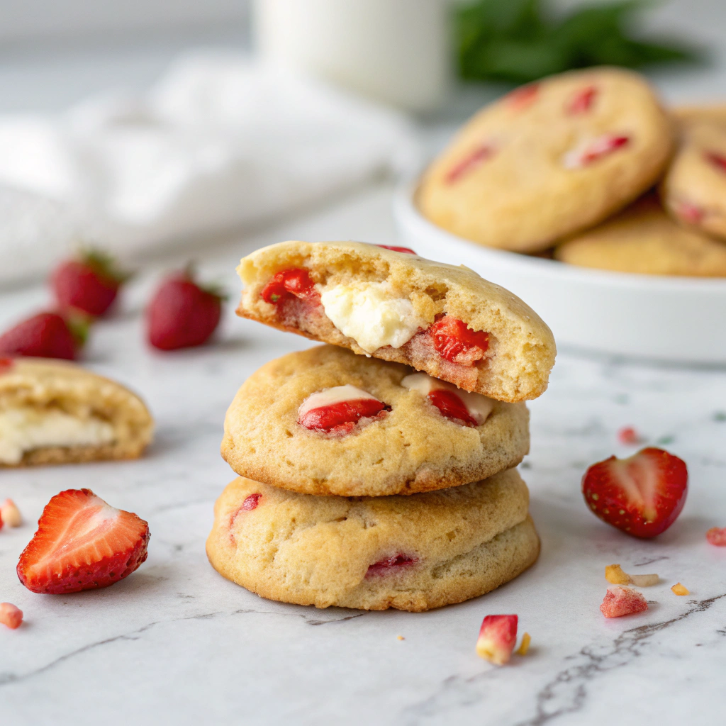 Strawberry Cheesecake Cookies Recipe - Recipe Image